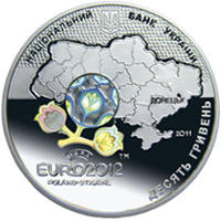 Фінальний турнір чемпіонату  Європи з футболу 2012. Місто  Донецьк  (c) — аверс