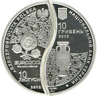 УЄФА. Євро 2012. Україна-Польща  (набір з двох монет, які складаються в коло діаметром 50 мм)  (c) — аверс
